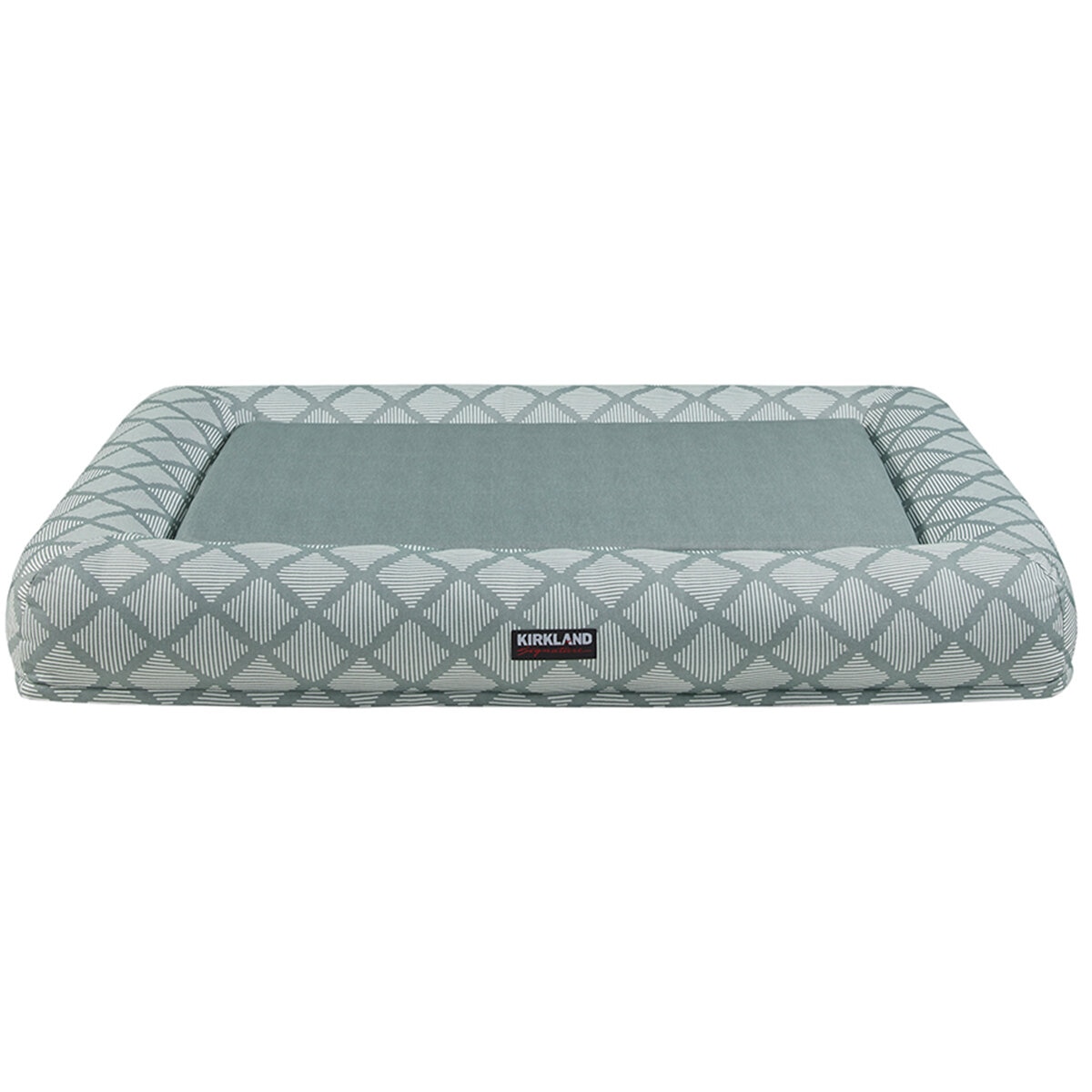 Kirkland Signature 2 In 1 Bolster Pet Bed Grey Print