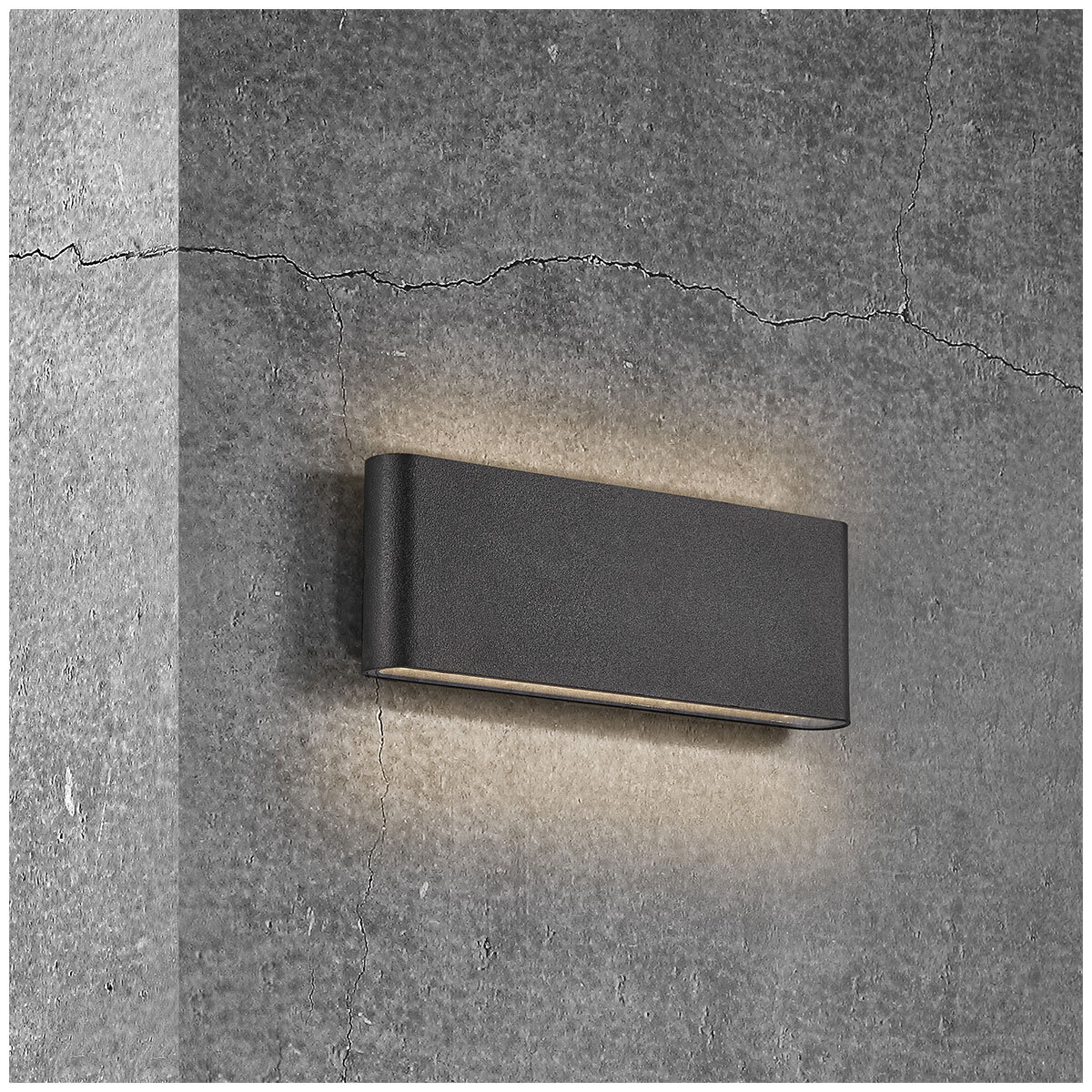 Nordlux Kinver 26 Wall Black AluminumGlass IP54 10W 990Lm 3K