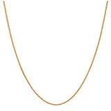 14KT Yellow Gold Spiga Adjustable Chain/