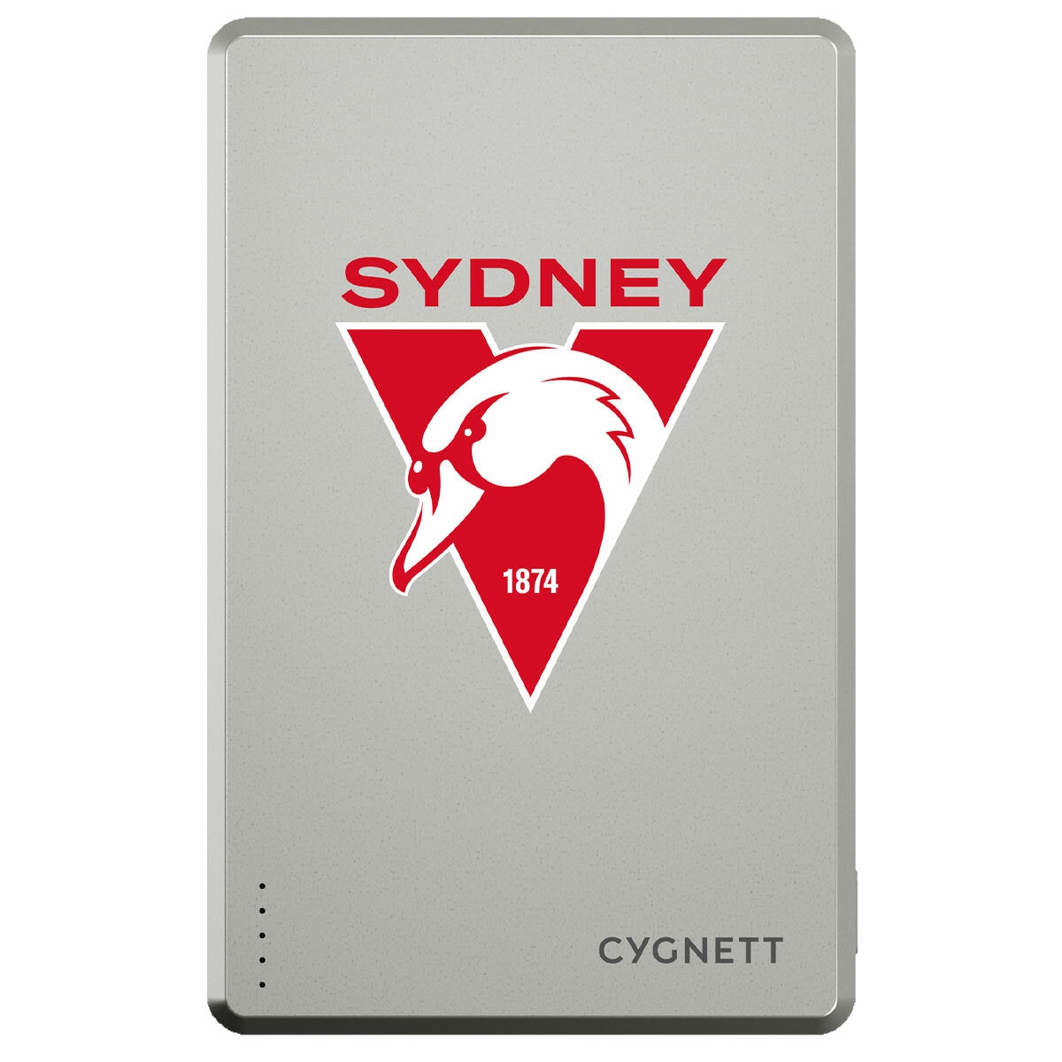 Cygnett 5k Slim Mag Power Bank- Sydney Swans CY5374PBCHE Cygnett 5k Slim Mag Power Bank- Sydney Swans CY5374PBCHE