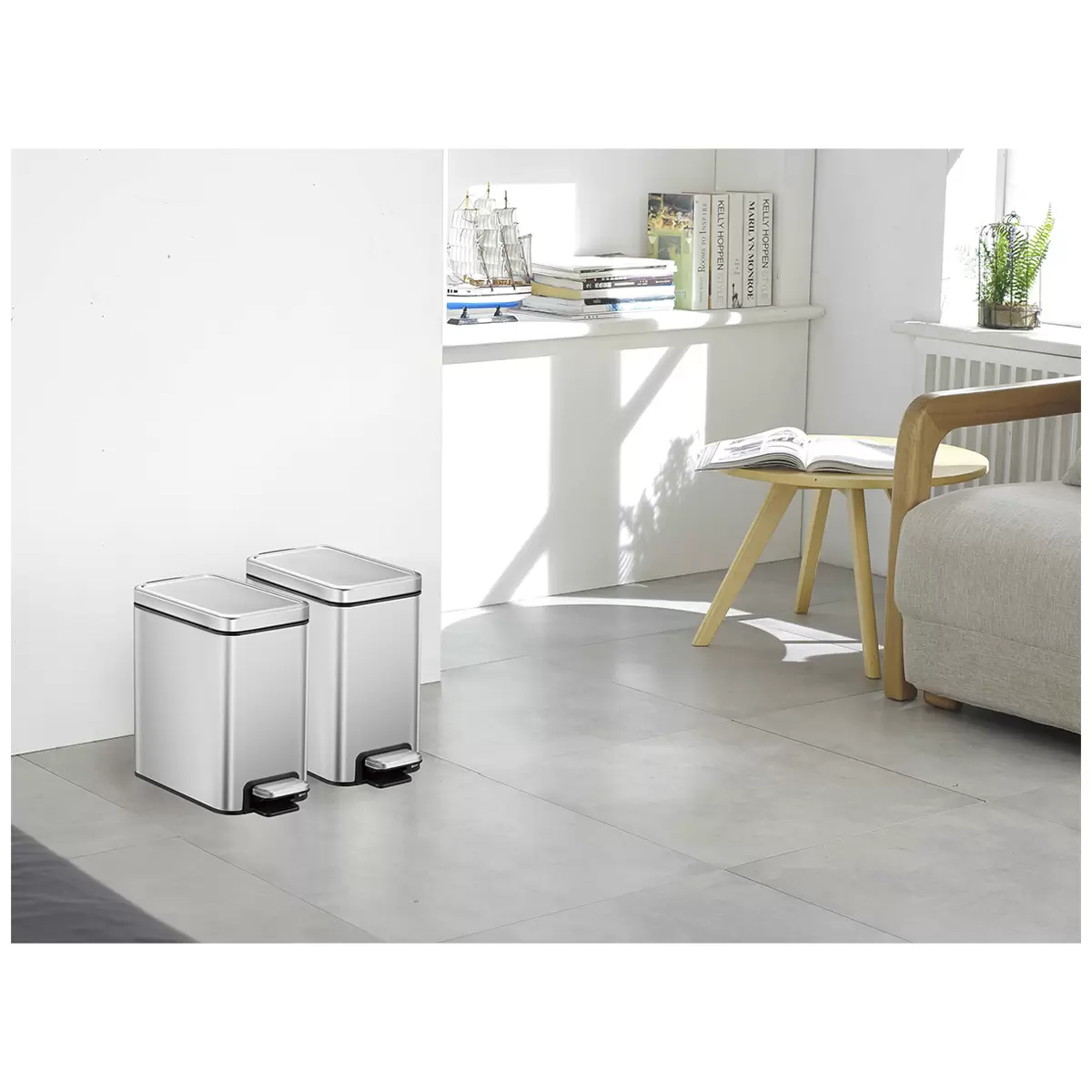 EKO Sensible Living Step Trash Can 2 x 6L