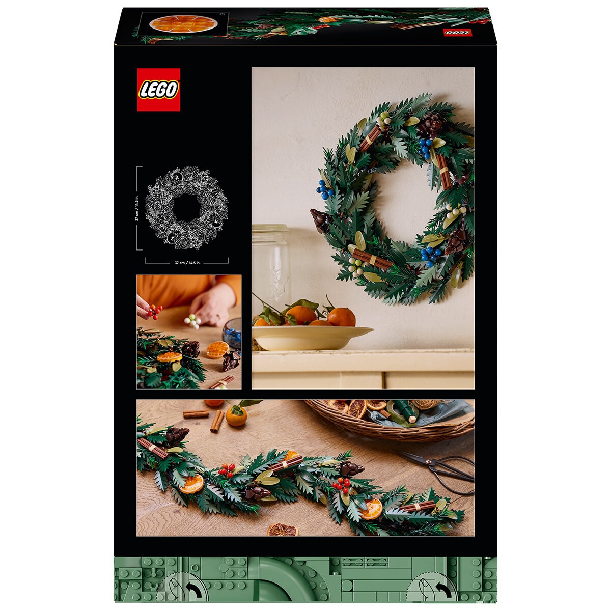 LEGO Icons Wreath Making Kit, Holiday Home Decor Set 10340