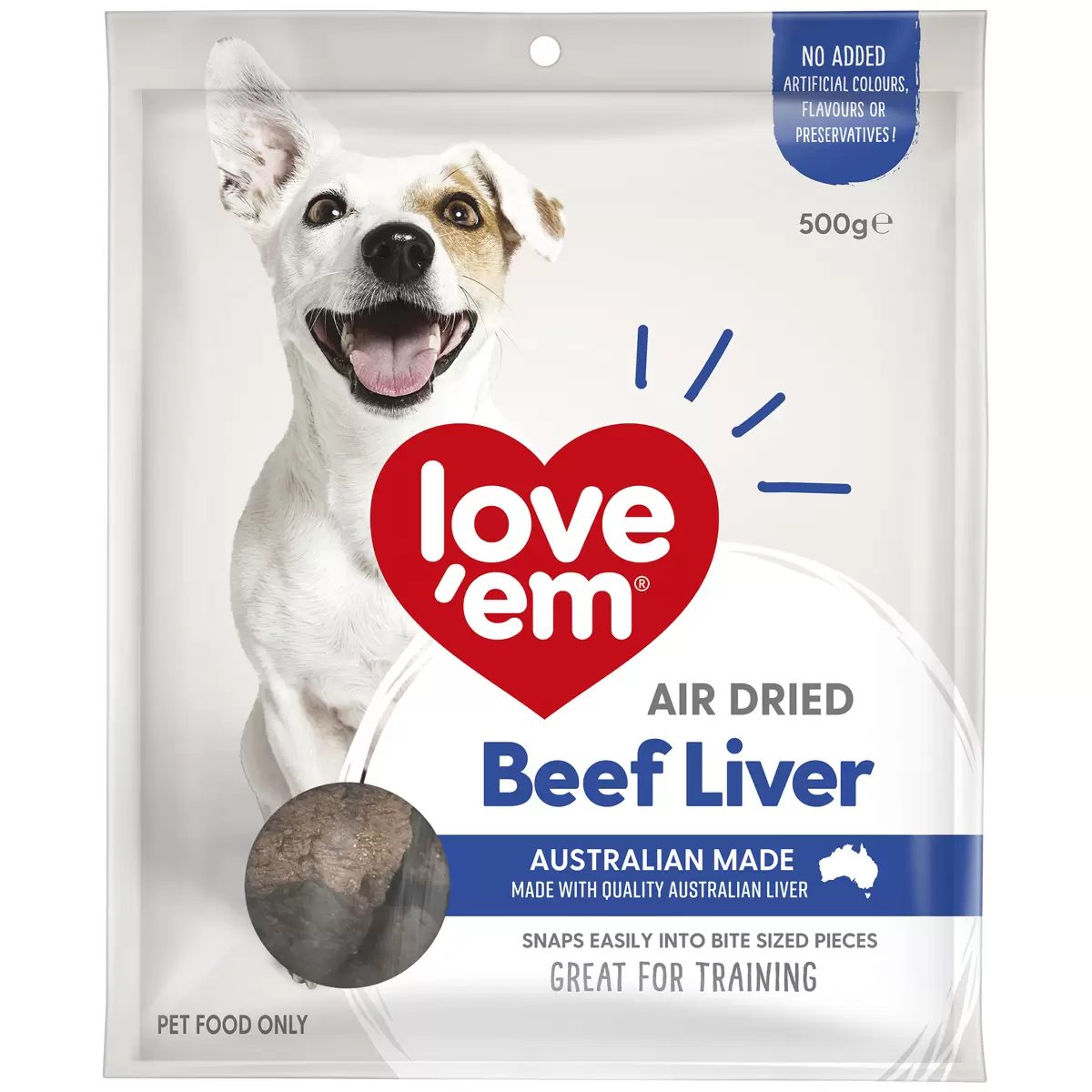 Love' Em Beef Liver Treats 2 x 500g