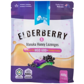 True Blue Elderberry And Manuka Honey Lozenges 400g