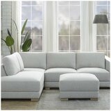 Synergy Home Furnishings Fabric Sectional With Ottoman Synergy Home Furnishings Fabric Sectional With Ottoman
