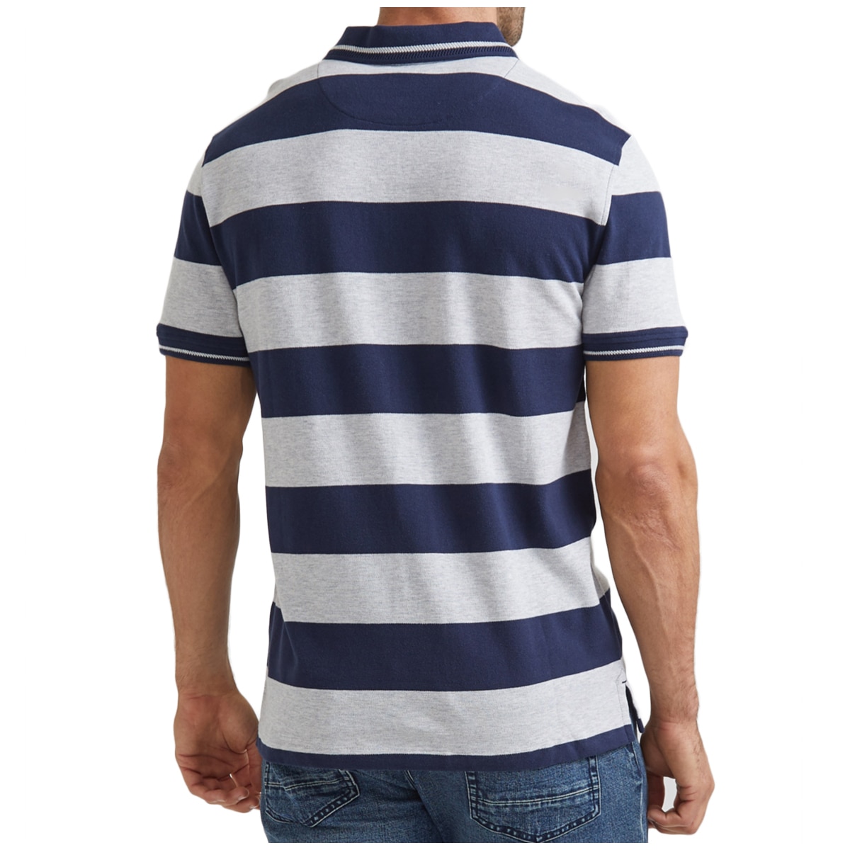 Sportscraft Men's Striped Polo Navy & Melange | Costco Australia