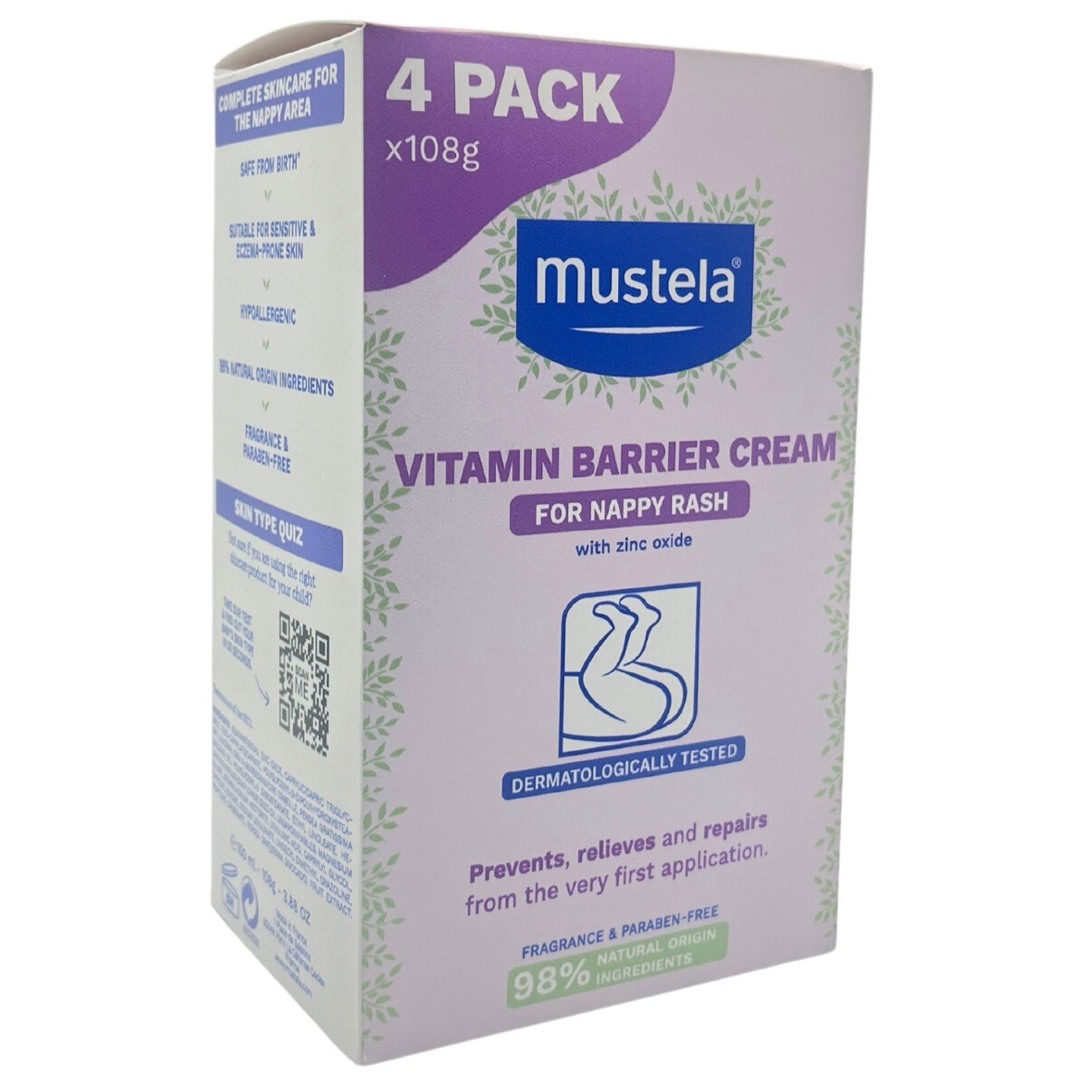 Mustela Vitamin Barrier Cream 4 x 108g