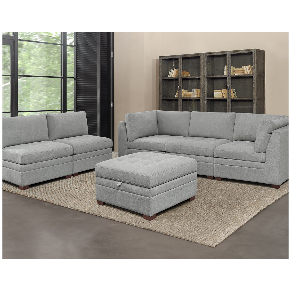 Thomasville 6 Piece Modular Fabric Sectional