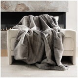 Mon Chateau Luxe Faux Fur Throw Grey