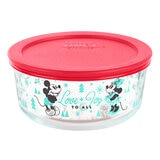 Pyrex Holiday Glass Storage 8 Piece Set Mickey and Minnie