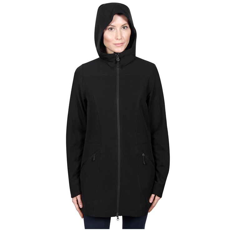 Kirkland Signature Women's Long Softshell Jacket Black | Costco Australia