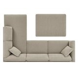 Thomasville 3 Piece Fabric Sectional with Storage Ottoman Thomasville 3 Piece Fabric Sectional with Storage Ottoman