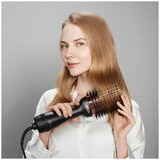 Tymo Hot Air Brush Ionic Hair Dryer and Volumiser Black and Champaign Gold HC300