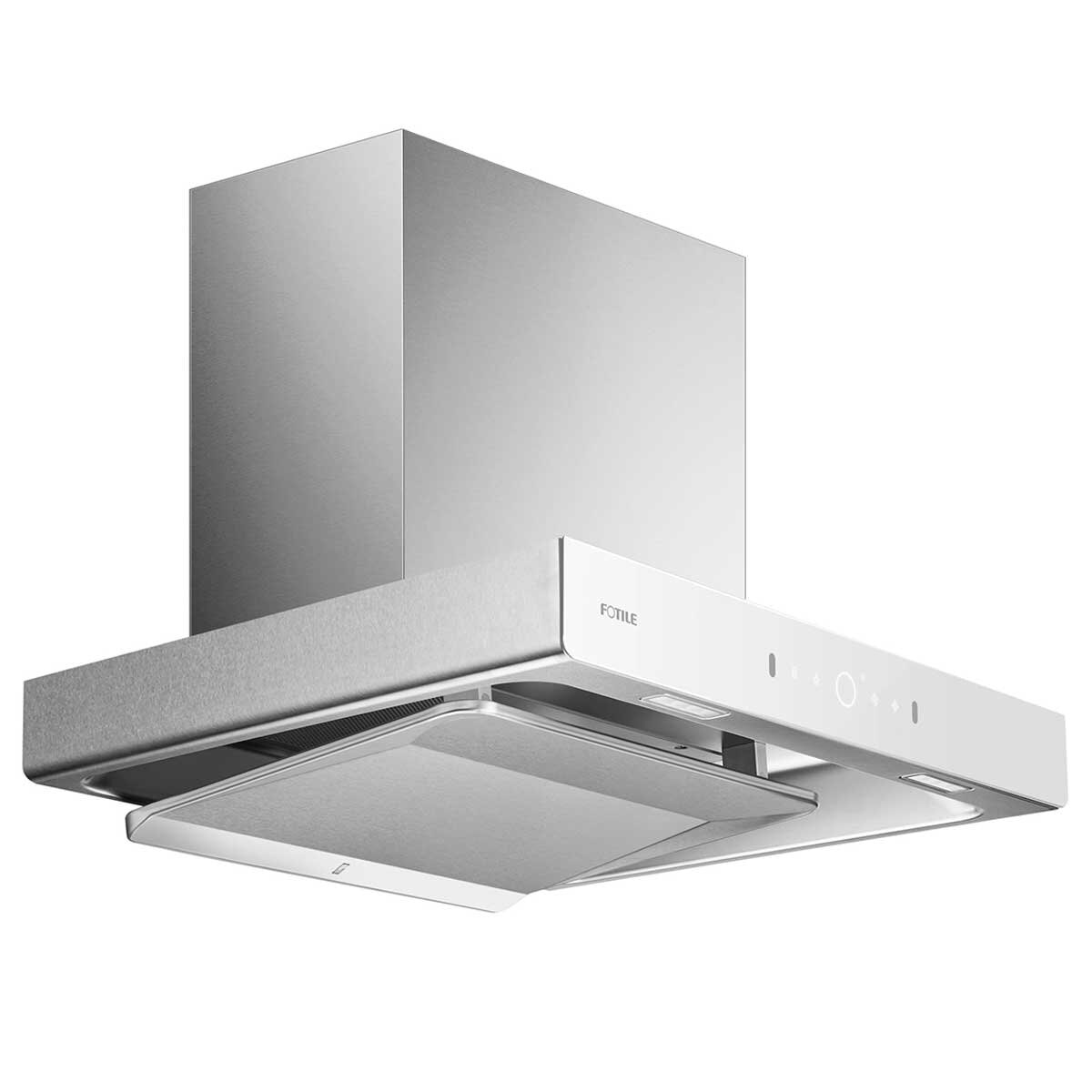 Fotile 60cm White Schott Glass Canopy Rangehood Without Decoration Cover EMG6018-W