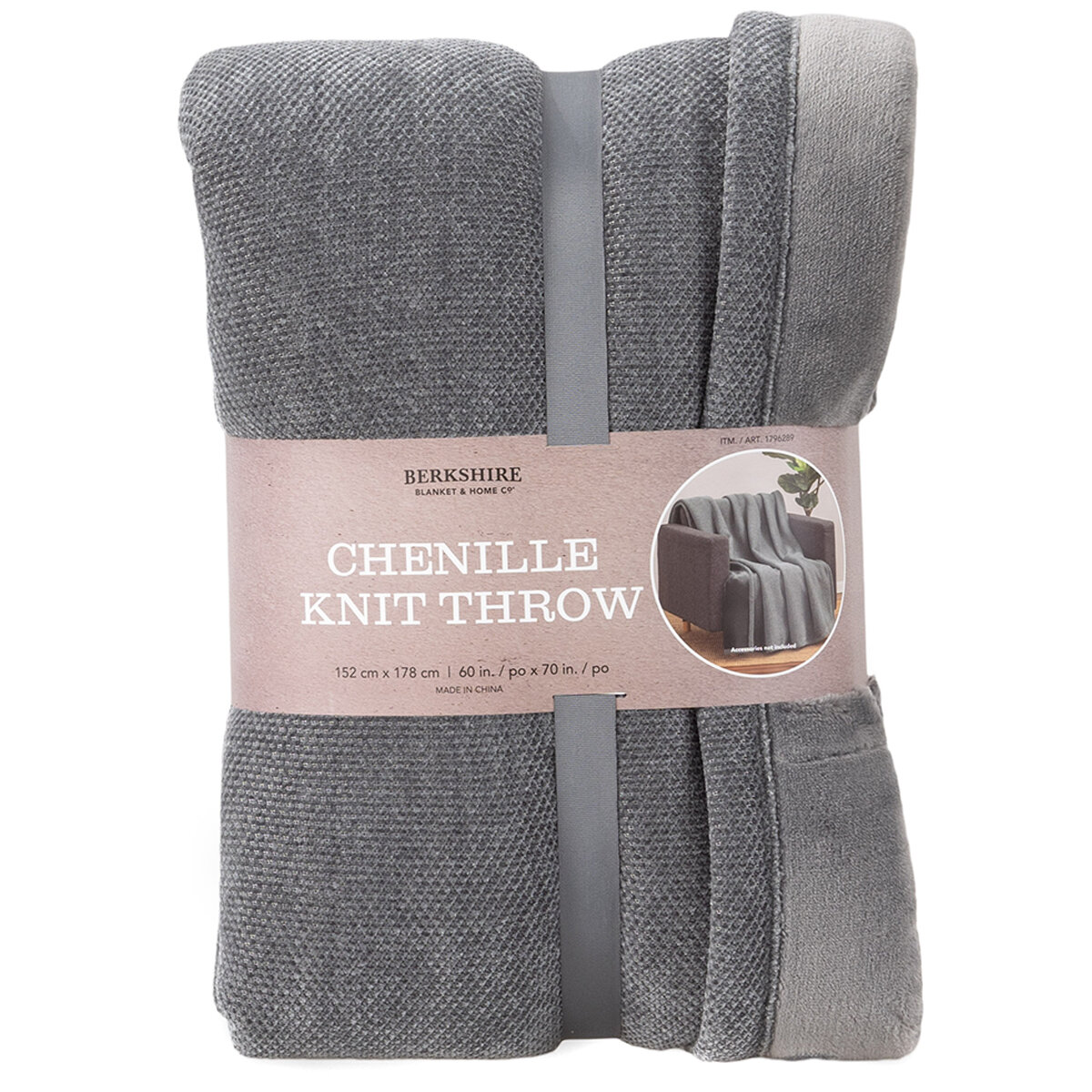 Berkshire Chenille Knit Throw 152cm x 178cm Berkshire Chenille Knit Throw 152cm x 178cm
