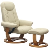 Moran Maitland Large Chair & Ottoman Set - dunbar natural