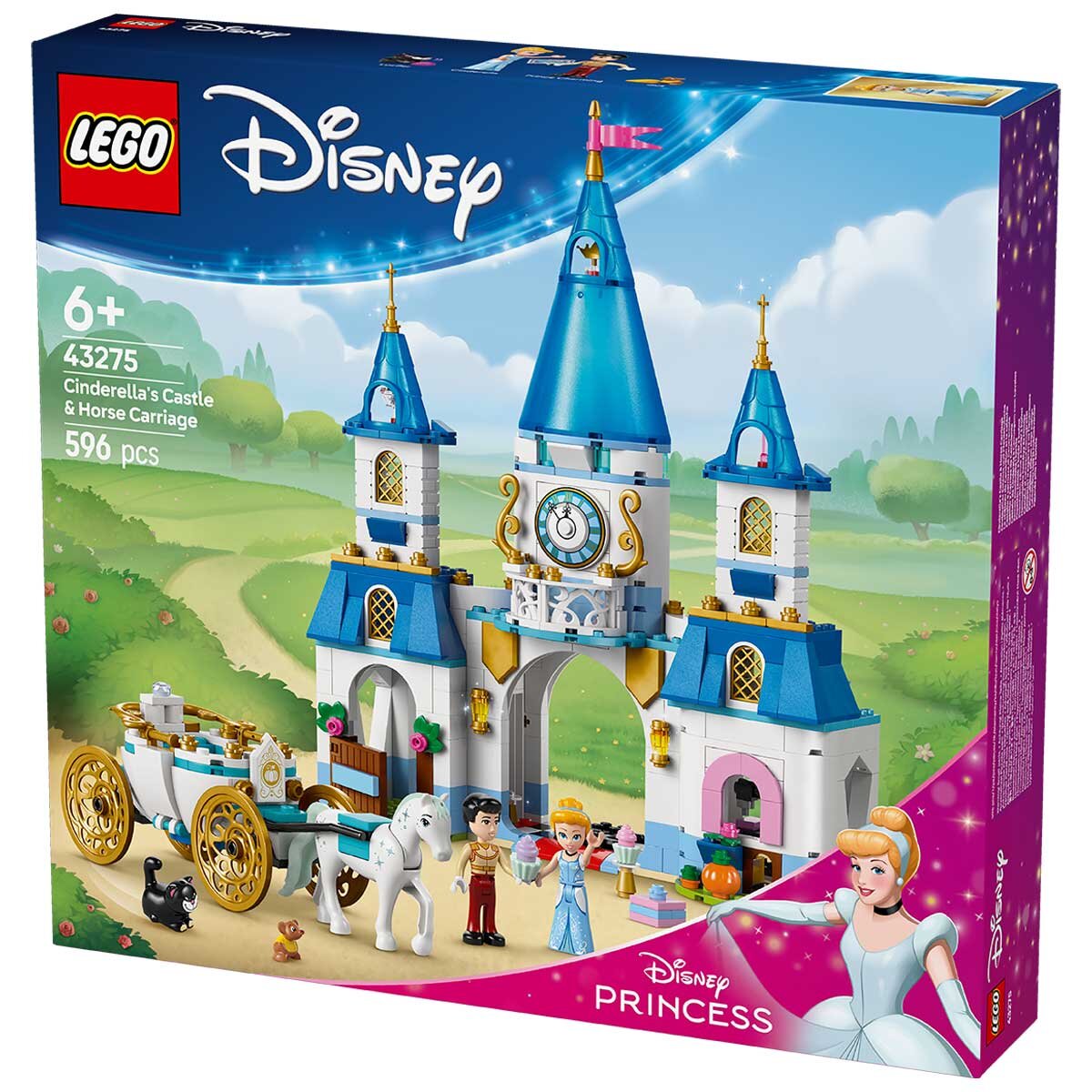 LEGO Disney Princess Cinderella’s Castle & Horse Carriage Building Set 43275