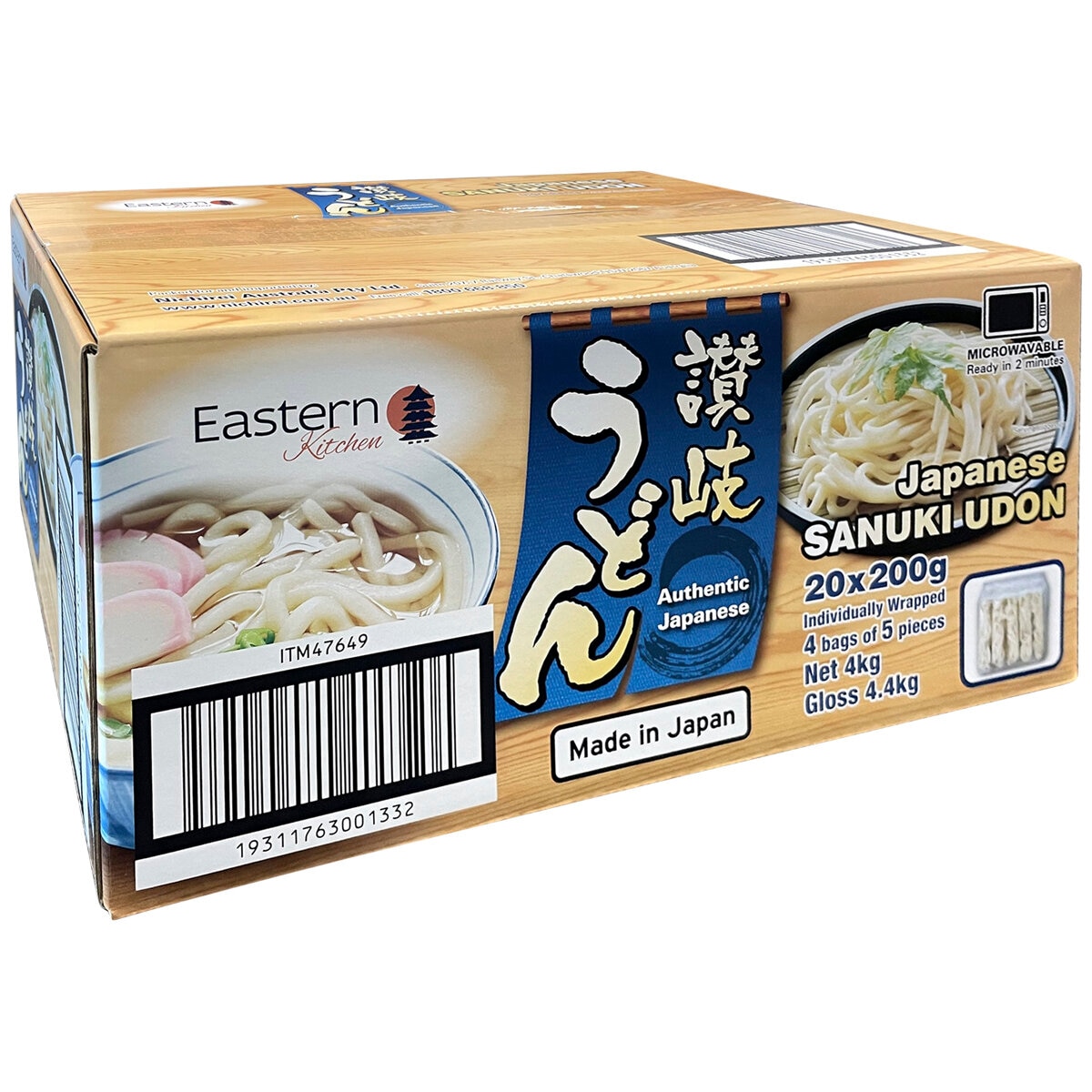 Eastern Kitchen Japanese Sanuki Udon 4 x 1kg