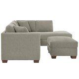 Thomasville Fabric Sectional With Storage Ottoman