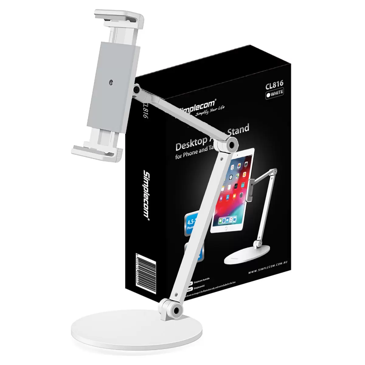 Simplecom Desktop Stand for Phones and Tablets up to 13 Inch