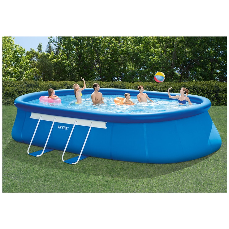 Intex Oval Frame Pool Set 6.10 x 3.66 x 1.22M | Costco Australia