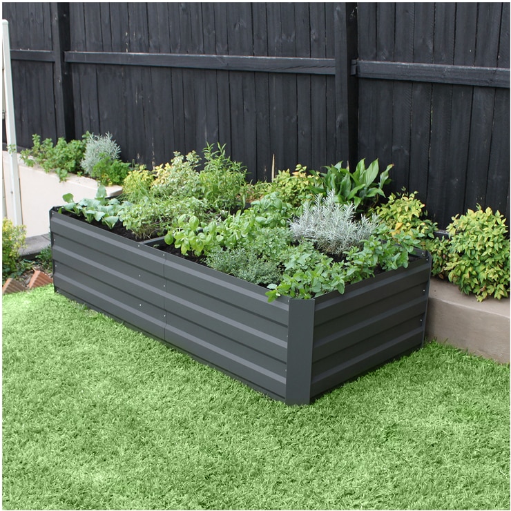 Greenlife Large Garden Bed 180 x 90 x 45cm Charcoal Costco Australia