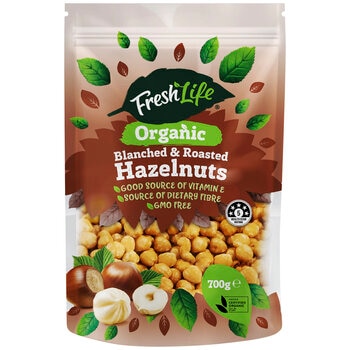 Freshlife Organic Blanched and Roasted Hazelnuts 700g