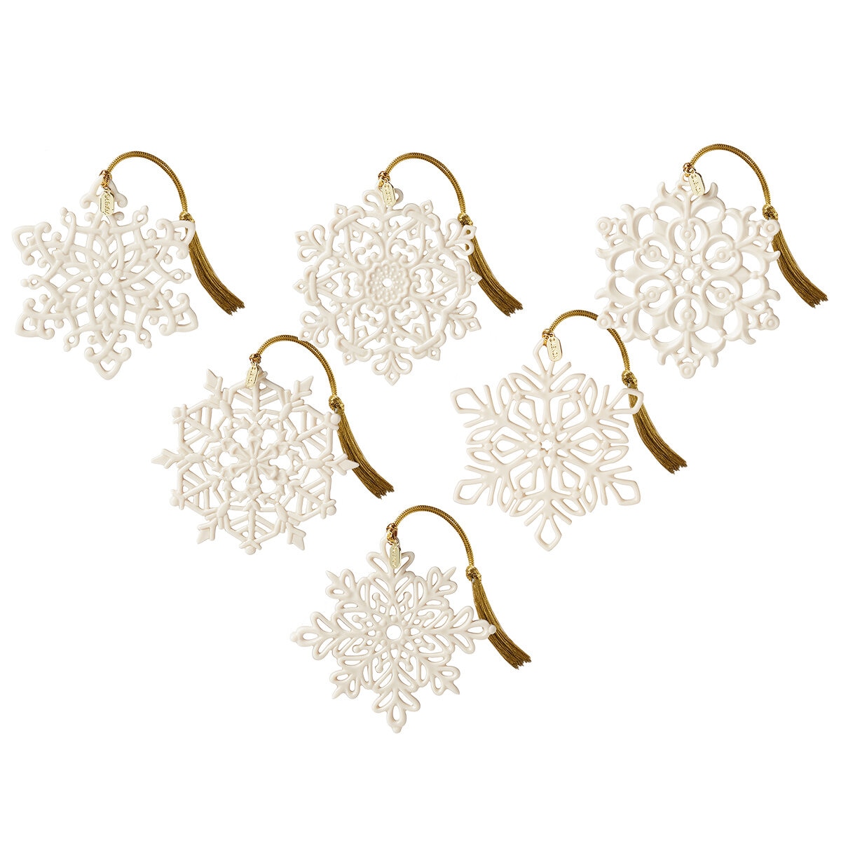 Lenox Porcelain Snowflake Ornaments Set of 6 | Costco Aus...