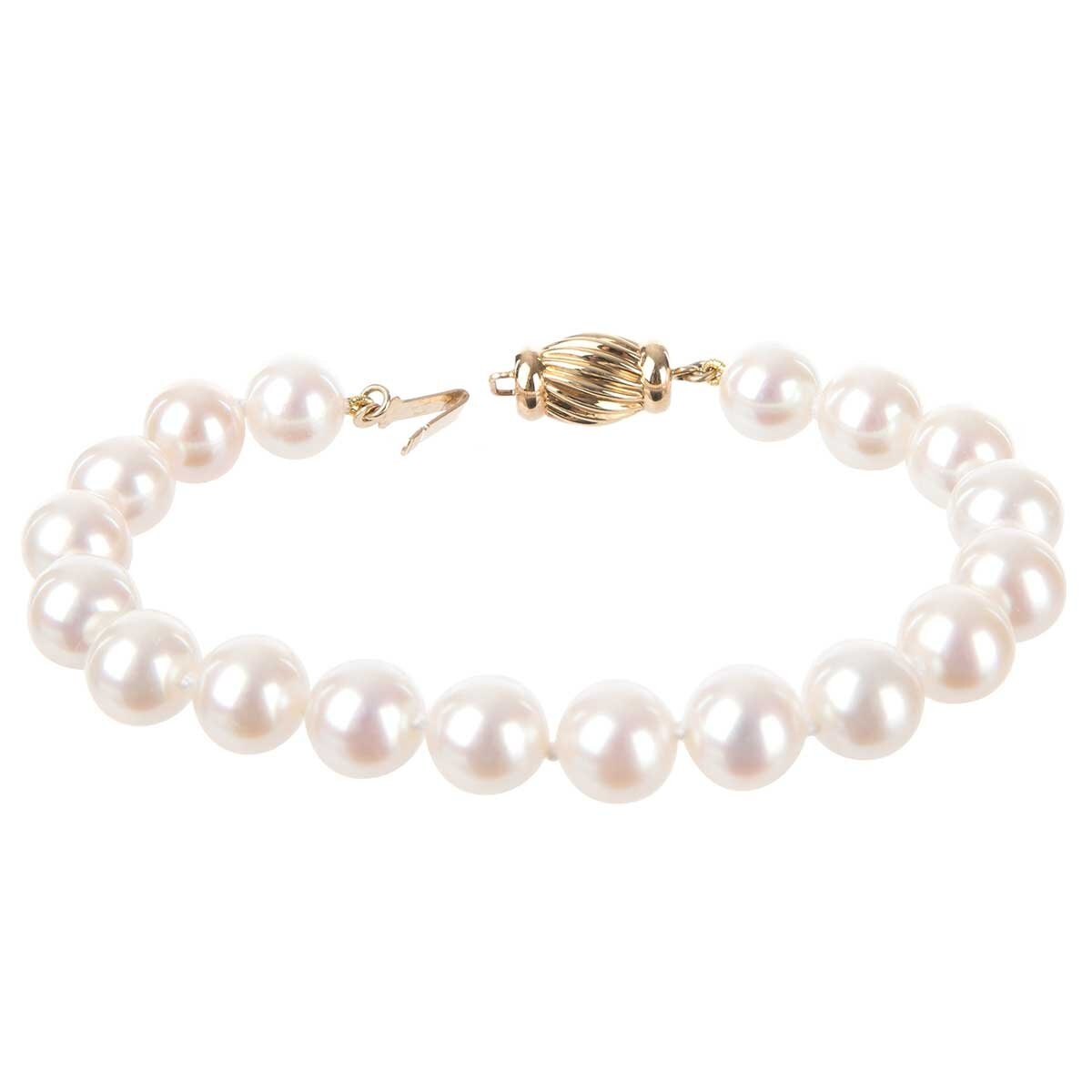 14KT Yellow Gold Freshwater Pearl Bracelet