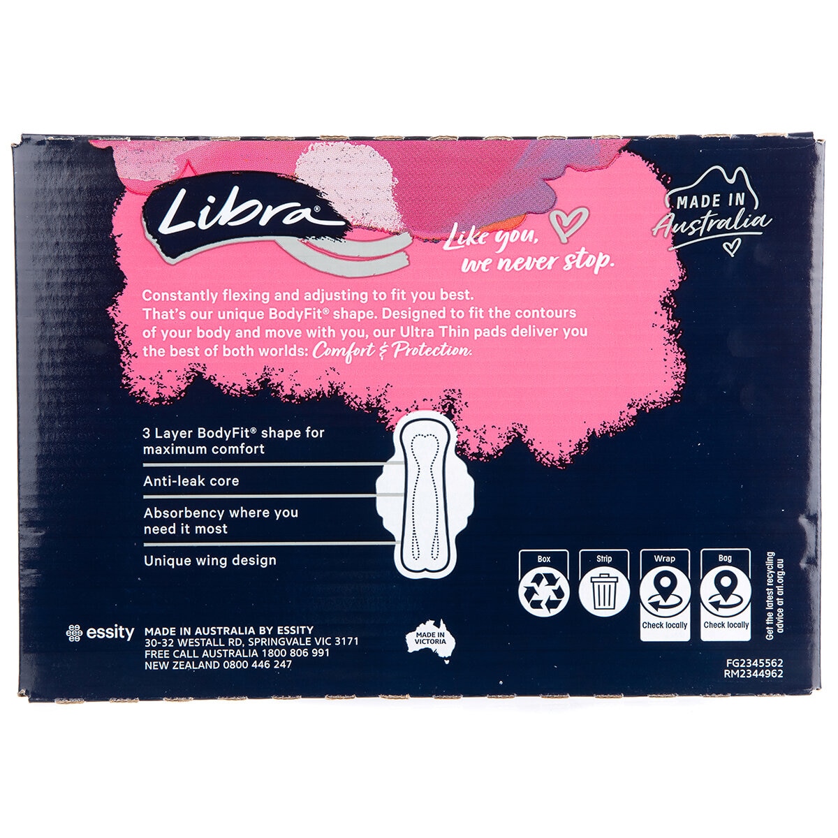 Libra Ultra Thin Super Pads With Wings 108 Pack