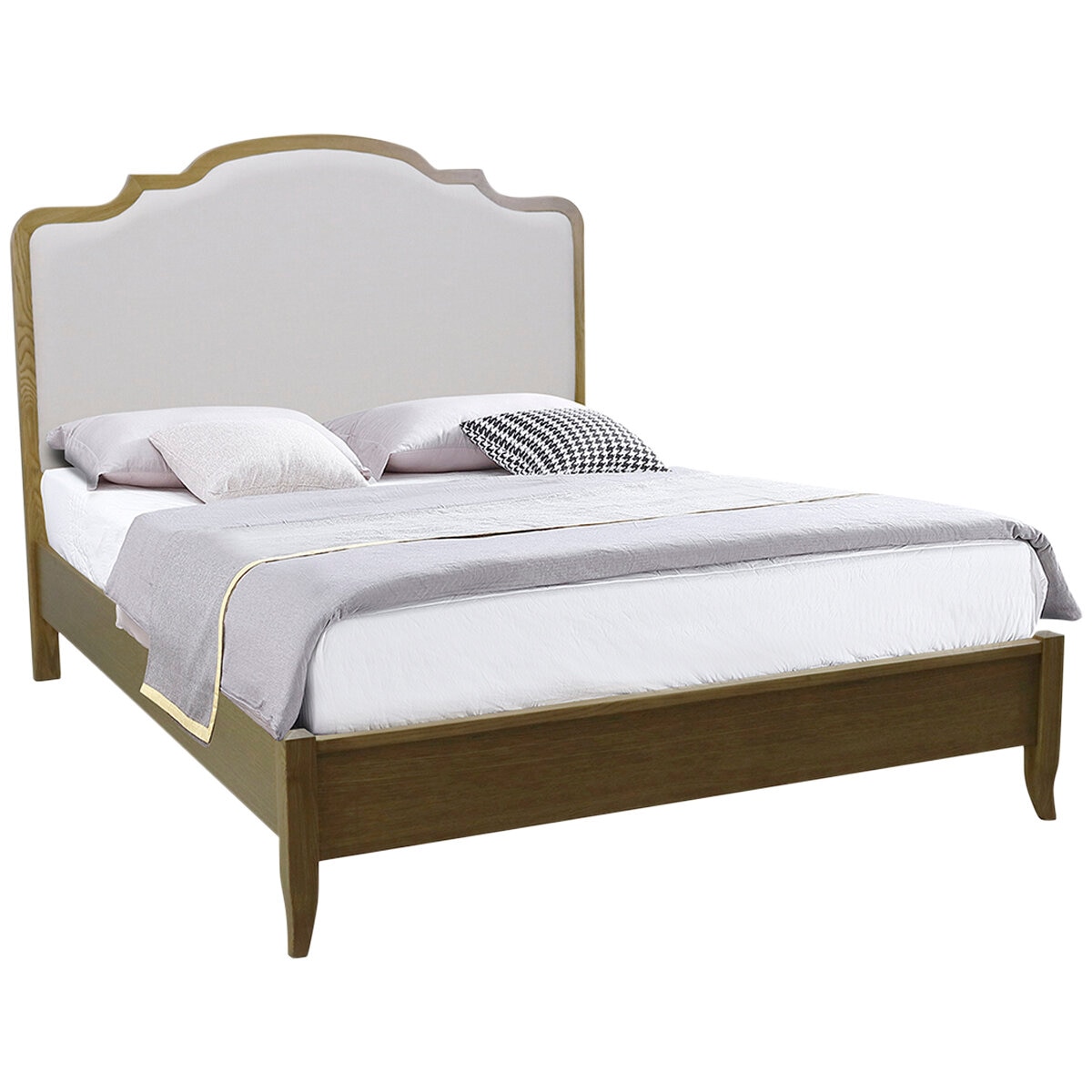 Moran Riviera King Bed, Cream Fabric