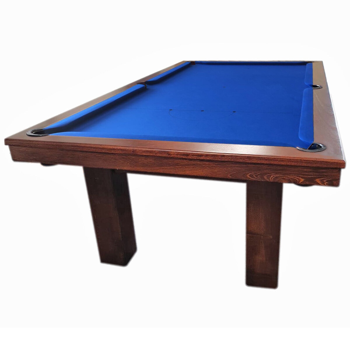 All Table Sports Regent Rise 7ft Pool Table Walnut Wood Royal Blue Felt