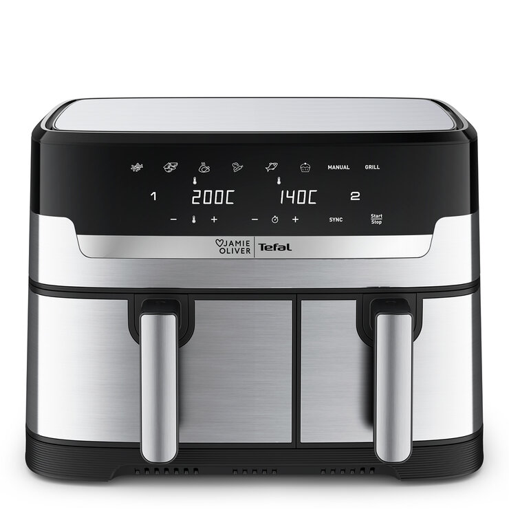 Jamie Oliver By Tefal Dual Drawer Air Fryer EY905J Jamie Oliver By Tefal Dual Drawer Air Fryer EY905J
