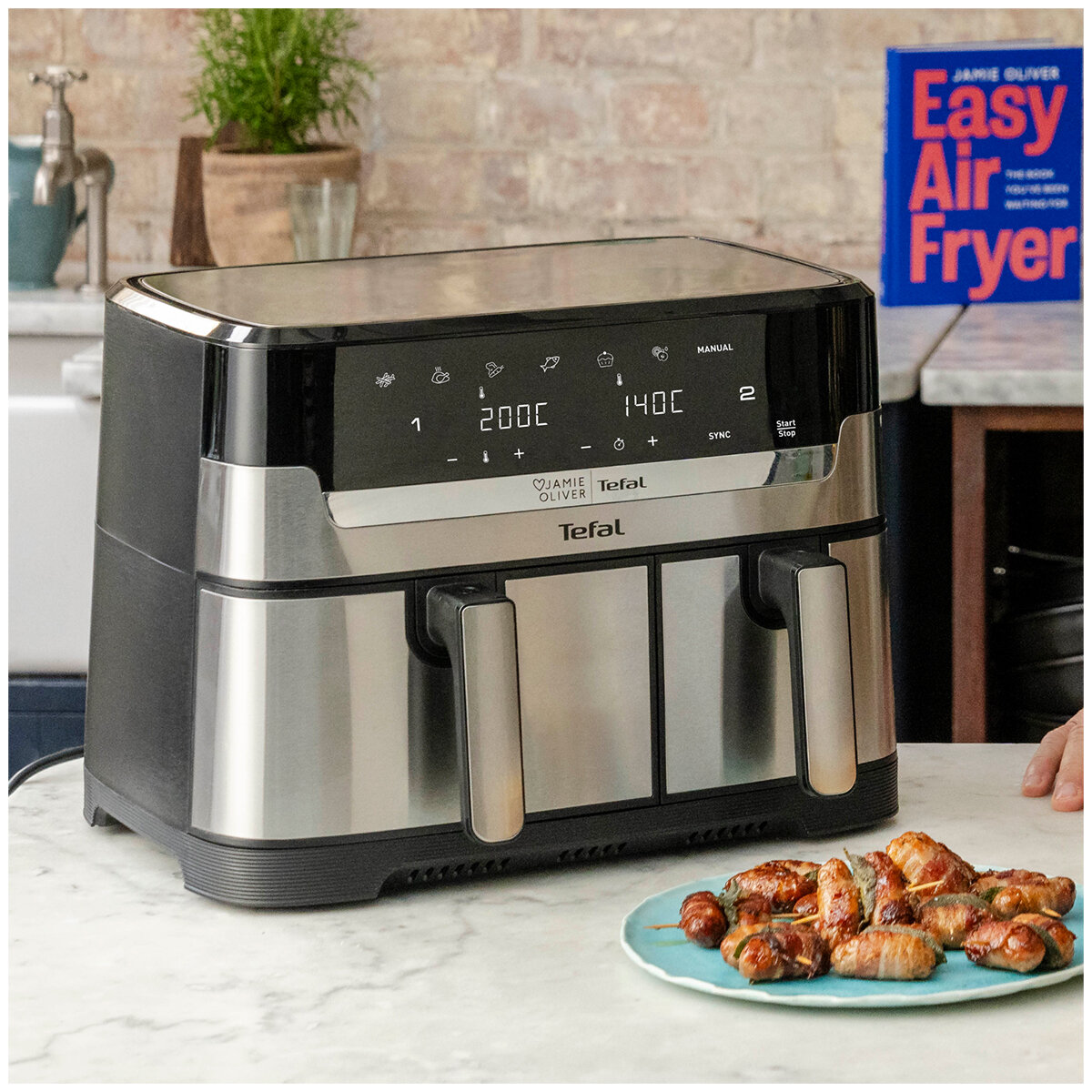 Jamie Oliver By Tefal Dual Drawer Air Fryer EY905J Jamie Oliver By Tefal Dual Drawer Air Fryer EY905J
