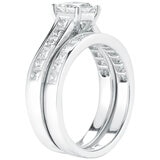 Platinum 2.05CTW Princess Cut Diamond Bridal Set