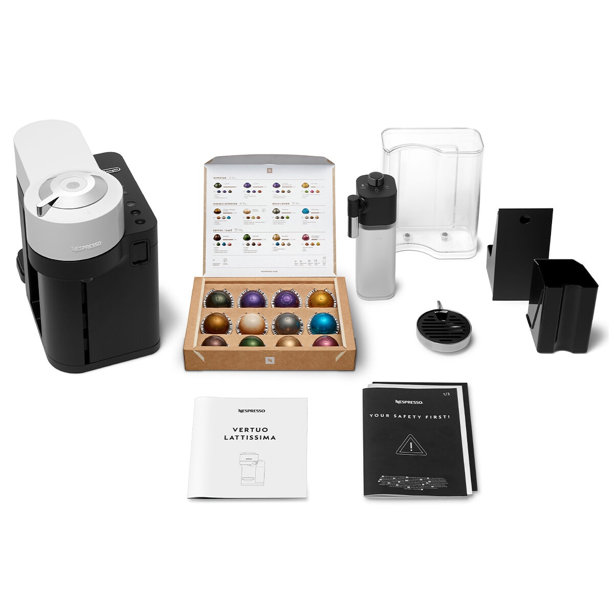 Nespresso De'longhi Vertuo Lattissima ENV300 Capsule Coffee Machine White Nespresso De'longhi Vertuo Lattissima ENV300 Capsule Coffee Machine White