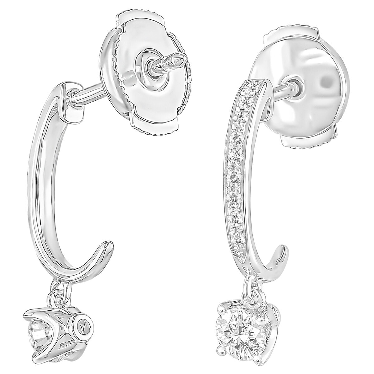 18KT White Gold 0.45ctw Diamond Earrings