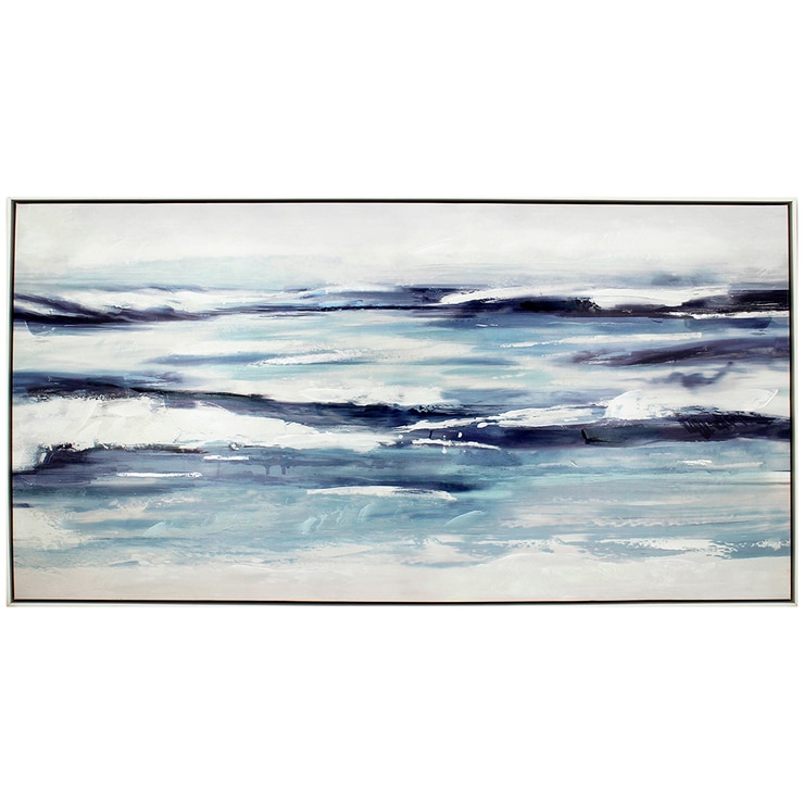 NF Living Ocean Abstract Framed Painting Costco Australia