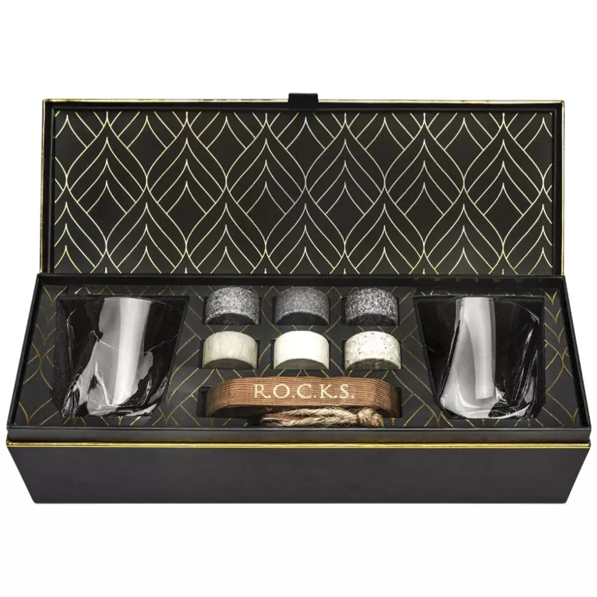 Wine Stash Whisky Gift Set with Glasses