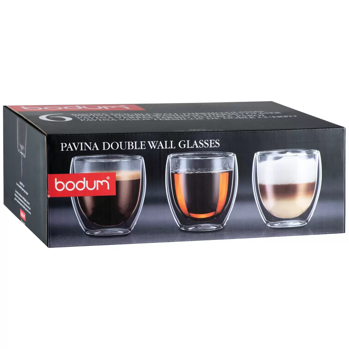 Bodum Pavina Double Wall Glasses 6 x 80ml