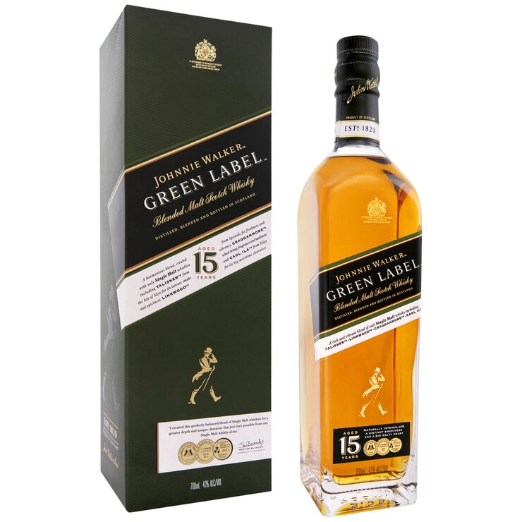 Johnnie Walker Green Label Blended Scotch Whisky 700ml Johnnie Walker Green Label Blended Scotch Whisky 700ml