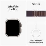 Apple Watch Ultra 2 GPS + Cellular, 49mm Titanium Case with Indigo Alpine Loop - Medium Apple Watch Ultra 2 GPS + Cellular, 49mm Titanium Case with Indigo Alpine Loop - Medium