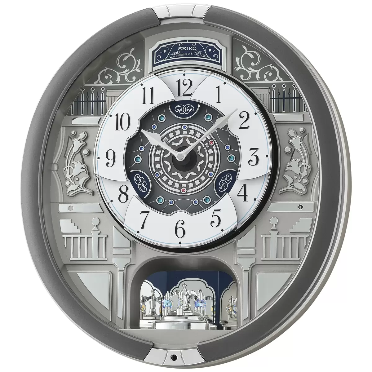 Seiko Silver Melodies in Motion Wall Clock QXM366-S | Cos...