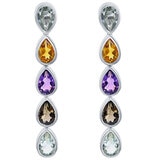 14KT White Gold Amethyst Earrings