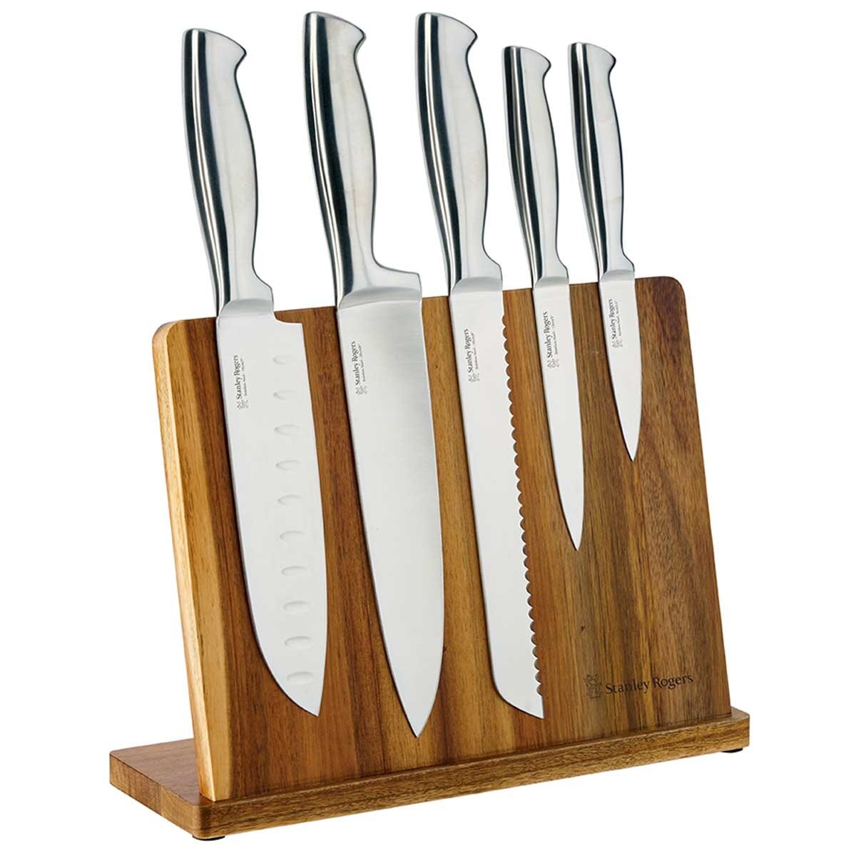 Stanley Rogers Magnetic Knife Block 6 Piece