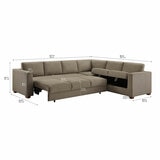 Thomasville Caler 3 Piece Fabric Sectional with Sleeper and Storage Seat Thomasville Caler 3 Piece Fabric Sectional with Sleeper and Storage Seat