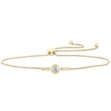 18KT Yellow Gold 0.23ctw Diamond Bolo Bracelet