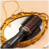 Tymo Hot Air Brush Ionic Hair Dryer and Volumiser Black and Champaign Gold HC300