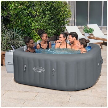 Lay‑Z‑Spa SaluSpa Coronado EnergySense Square Spa With Smart AirJet 6 Deep Grey 1.80 x 1.80 x 0.71M