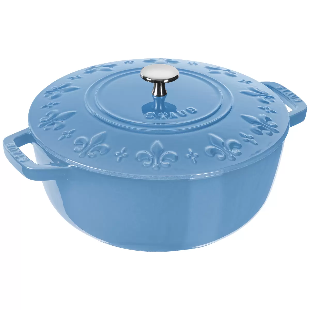 Staub French Oven Fleur Des Rois Ice Blue 24cm